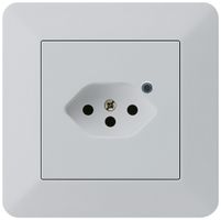 Presa INC Hager kallysto.trend 1×T13 illuminato C grigio chiaro