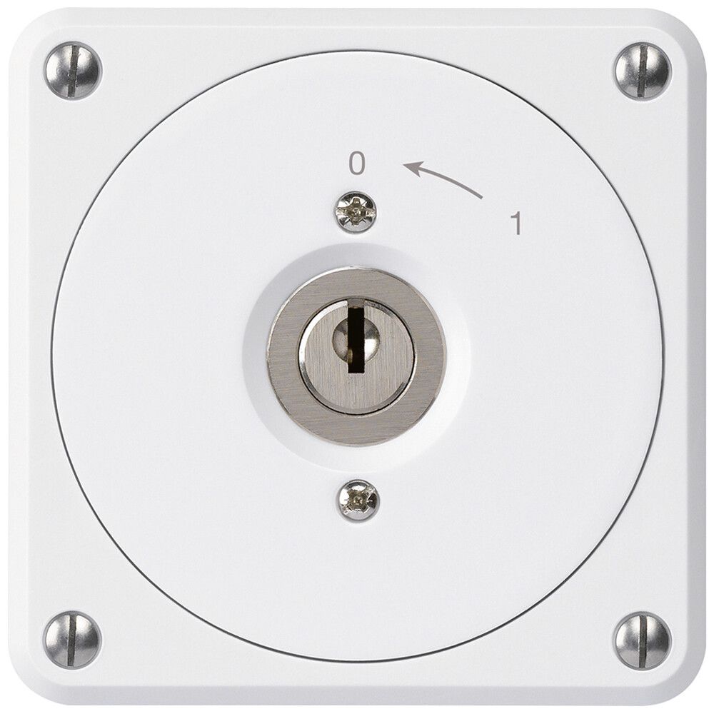 Contact pivotant à clé ENC robusto blanc sans clapet 1P