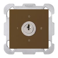 UP-Drehschalter kallysto 2/1L braun mit Schloss Kaba 8