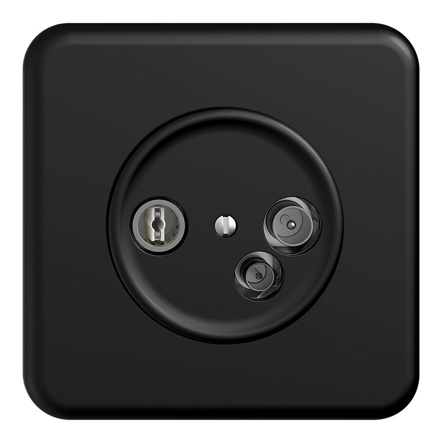 UP-Antennendose TV-R-Daten DD15 5…65MHz STANDARDdue schwarz