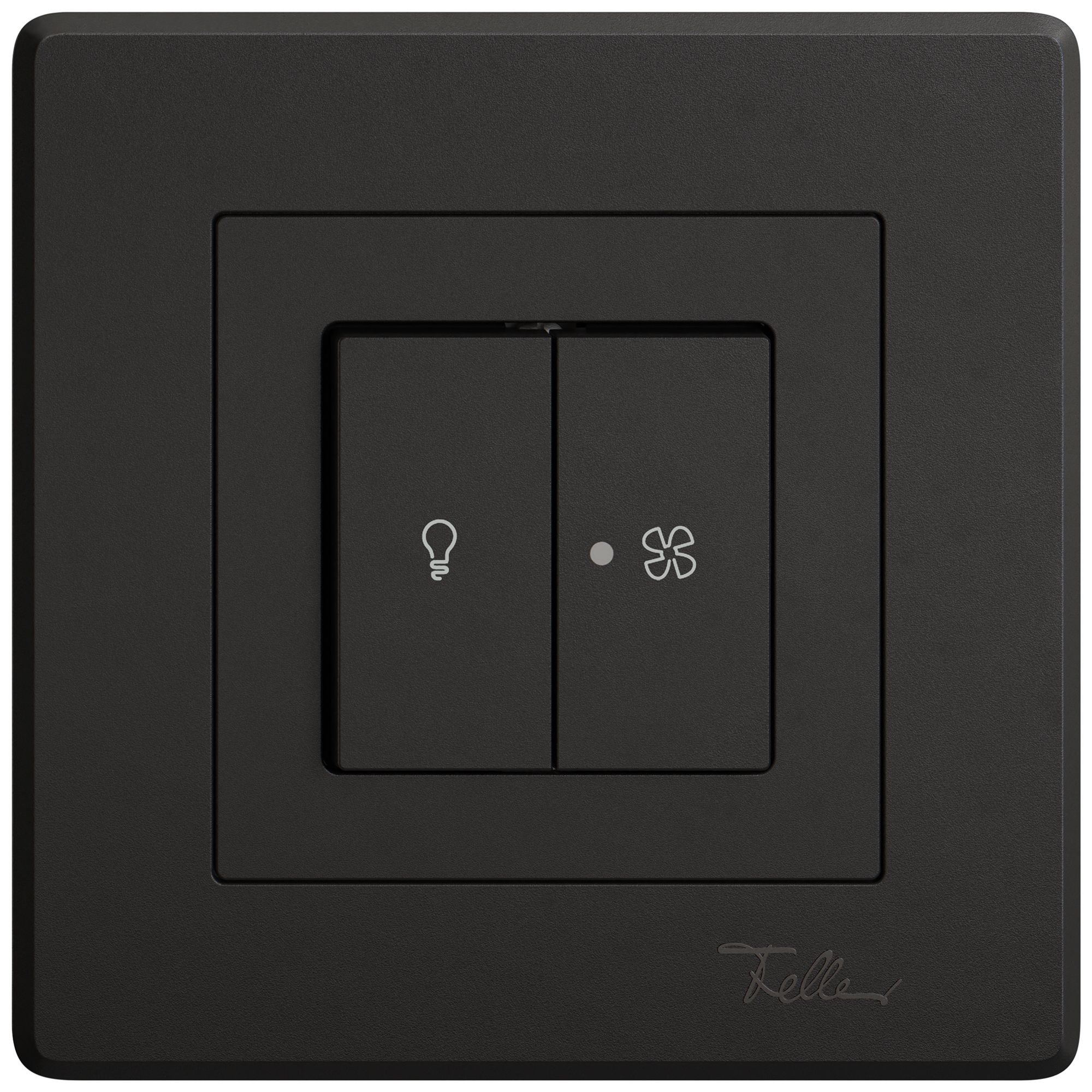 Kit di montaggio INC EDIZIO.liv SNAPFIX® p.luce&venti 2 tasti lent.front.ne