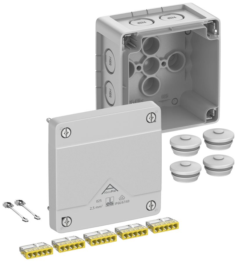 Scatola di derivazione AP Spelsberg Abox Pro 025-2,5² 92×92×60mm IP69 gr