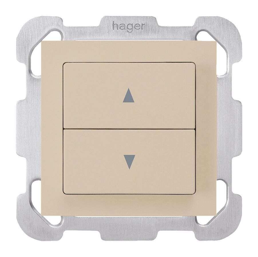 UP-Storentaster kallysto beige mit 2 Funktionstasten Steckklemme