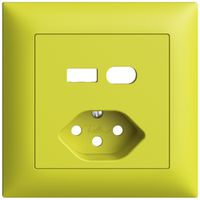 UP-Montageset Feller EDIZIOdue für Steckdose USB Typ A+C + Typ 13 lemon