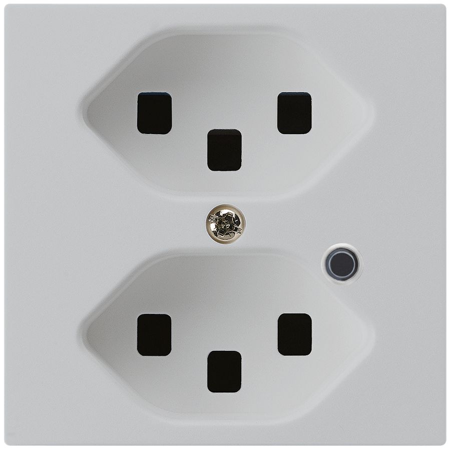 Prise Hager kallysto 2×T23 illuminé A gris clair