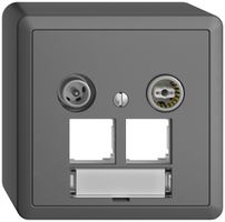 AP-Multimediadose EDIZIOdue FX.54 EASYNET 11dB, f.2×RJ45 S-One, dunkelgrau