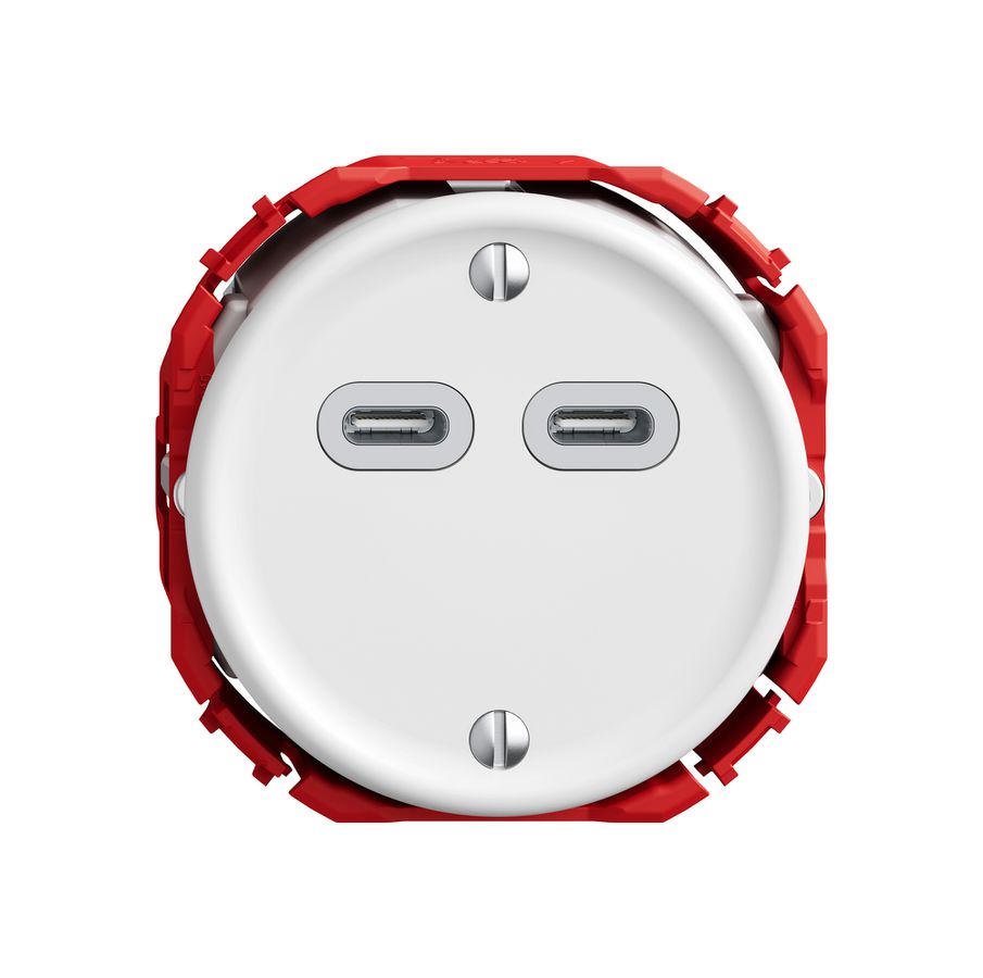 Prise de charge USB STANDARDdue SNAPFIX® 230V AC 18W 2×USB C bc