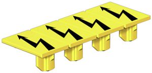 Marqueur de borne WM AAM 6 YE FLASH 13×8.1mm symbole: éclair jn