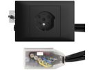 EB-Steckdose EDIZIOdue T25 schwarz 45…69mm für Flachkabel Technofil