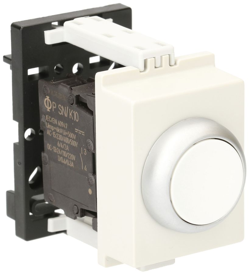 Poussoir AMD K&N, 1F 6A, 2UM, calotte blanc