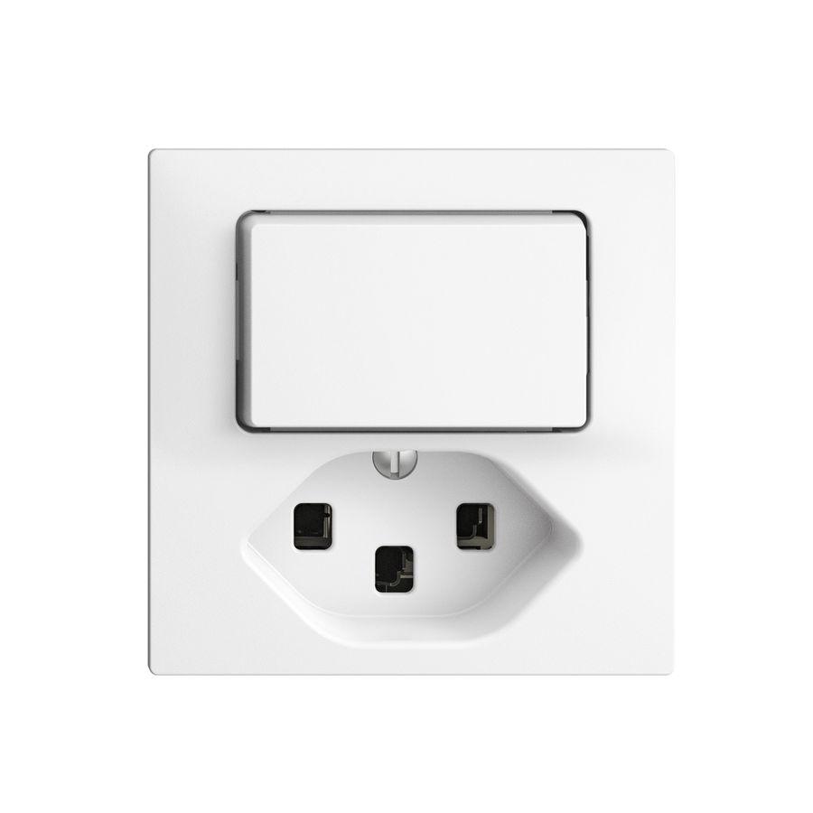 Combinaison 6/1L+T23 16A EDIZIOdue blanc