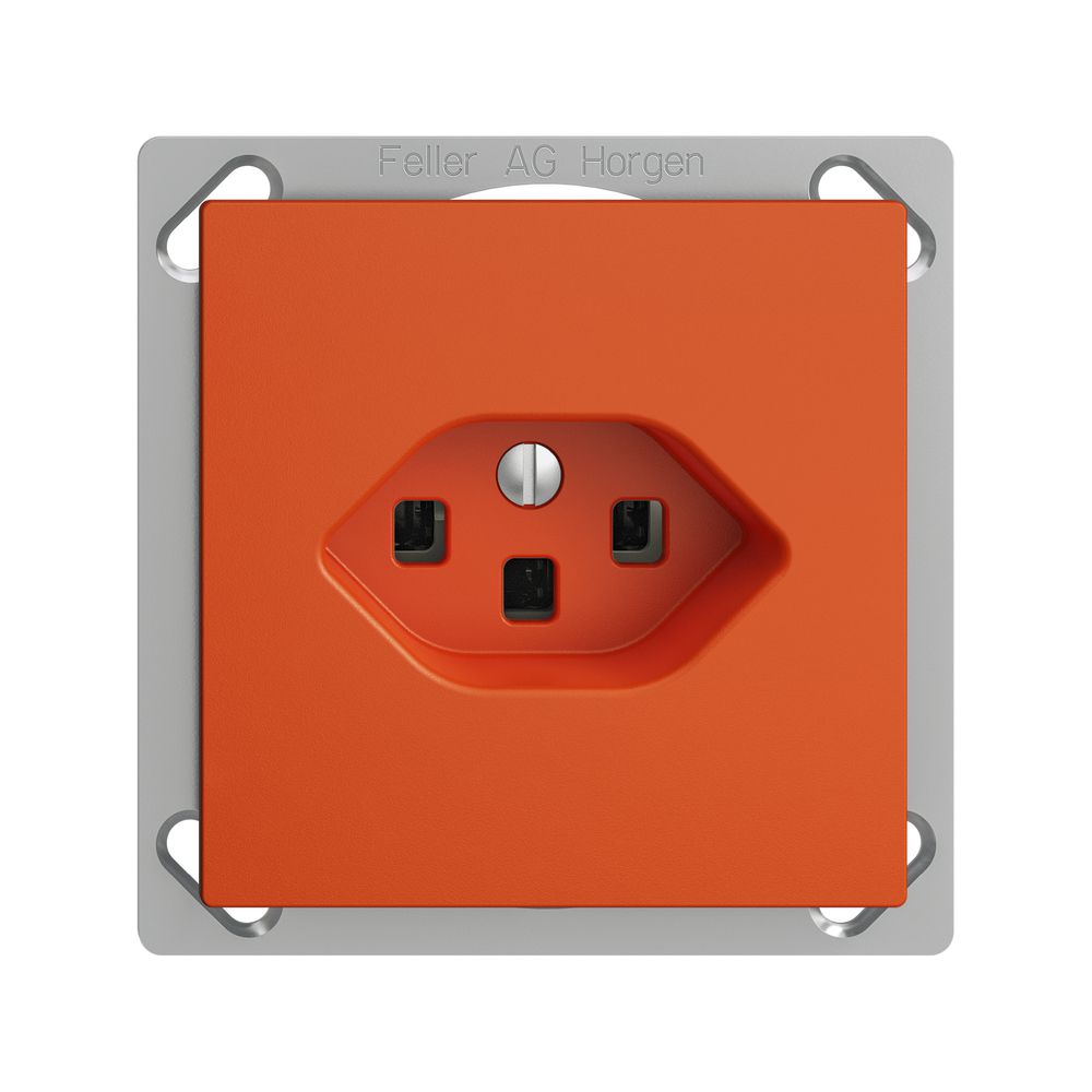 EB-Steckdose EDIZIOdue T23 16A orange, mit Steckklemmen