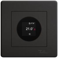 UP-Raumthermostat EDIZIO.liv SNAPFIX® 230VAC 4…30°C 96×96mm schwarz