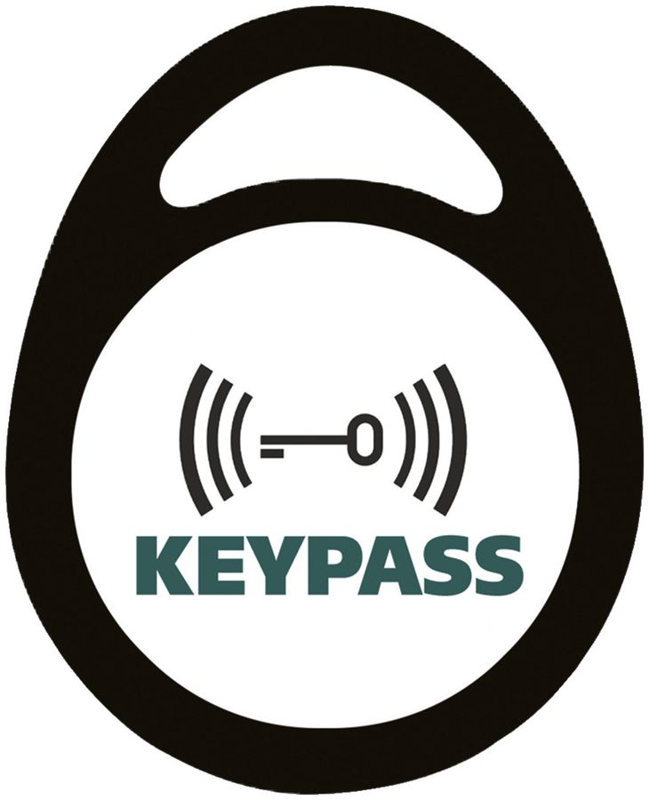 Transponder porta-chiavi Hager nero, 3 pezzi