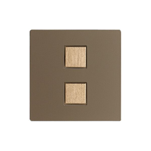 Kit de recouvr. EDIZIOdue elegance pour poussoir double hazel