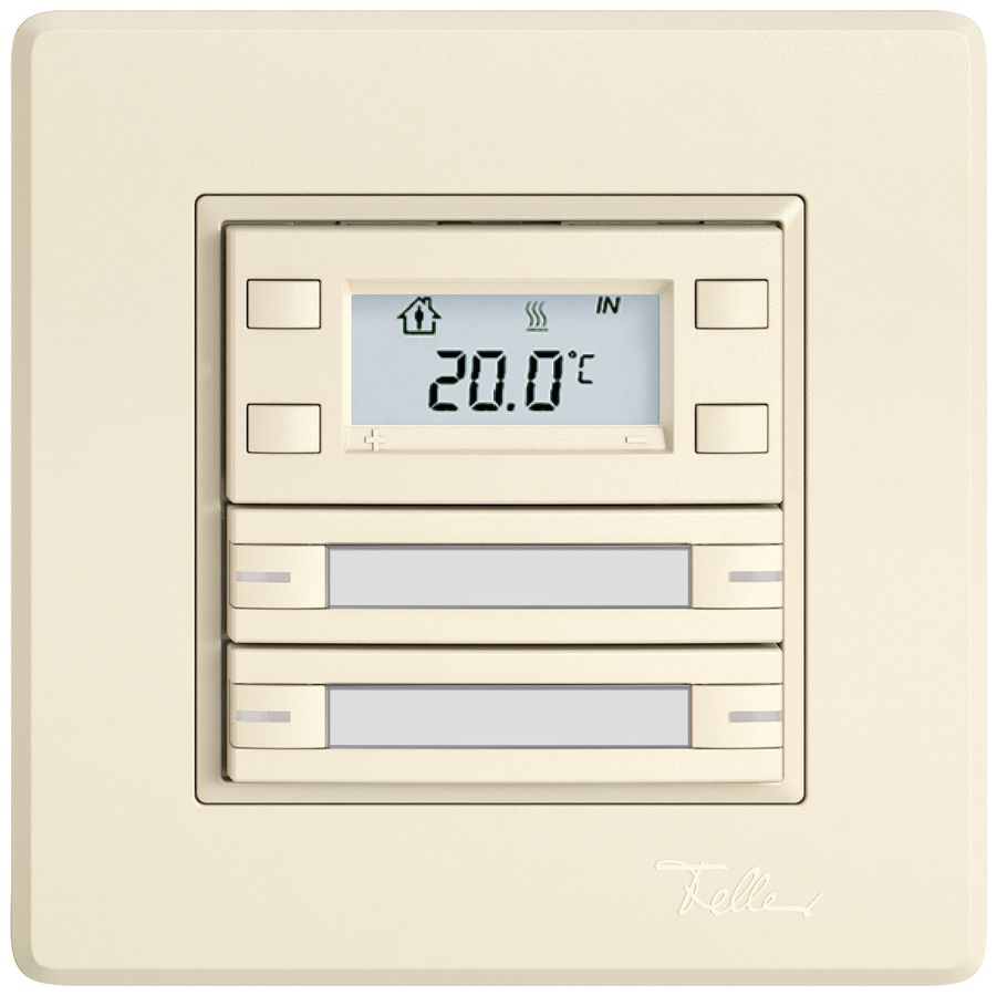 Poussoir RTH ENC EDIZIO.liv SNAPFIX® a.RGB-LED étiqu.4×touches comm.1T cr