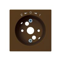 Placca frontale kallysto 1>0<2 60×60mm per contatto rotativo marrone