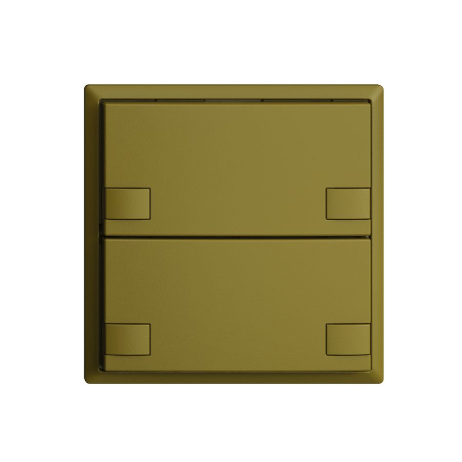 Poussoir ENC KNX 2× EDIZIOdue colore olive RGB sans LED