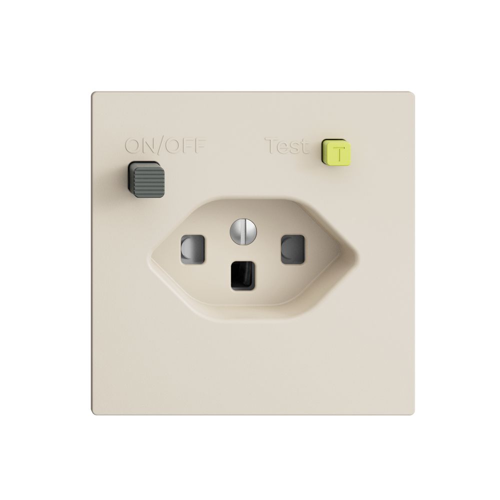 UP-Steckdose EDIZIOdue T23 FI 30mA F, shutter, crema