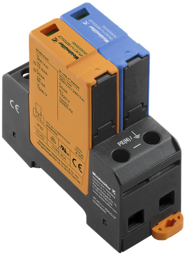 Parasurtension Weidmüller VPU AC I 1+1 300/12.5 LCF