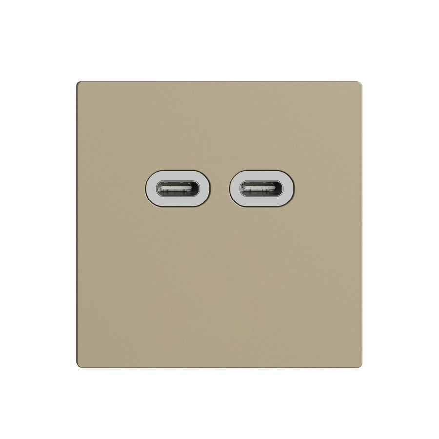 Prise USB 18W 2×type C Feller EDIZIOdue F 230V 3600mA sand