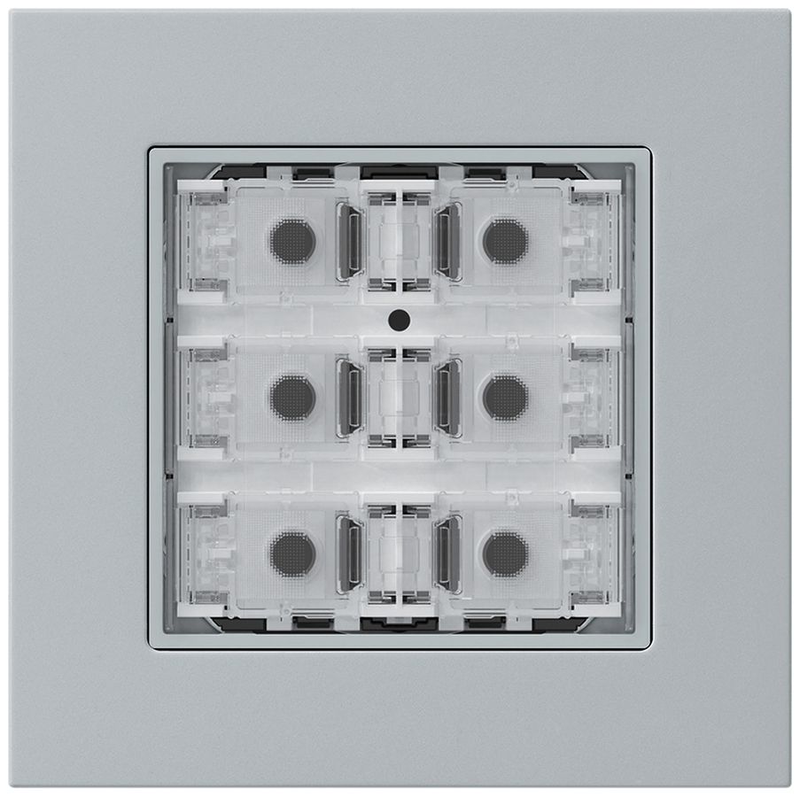 Poussoir KNX ENC KPR p.6×touches 6×points actionnables LED gris