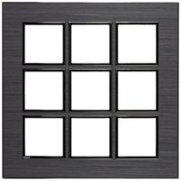 Intestazione INC Legrand Arteor 3×3 orizzontale e verticale 213×213mm Grey Oak