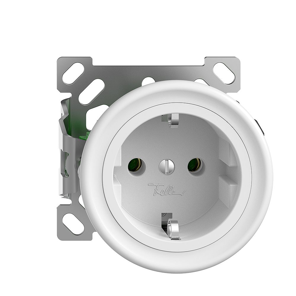 Presa SCHUKO AP Sdue 16A, 250VAC, L+N+PE bianco