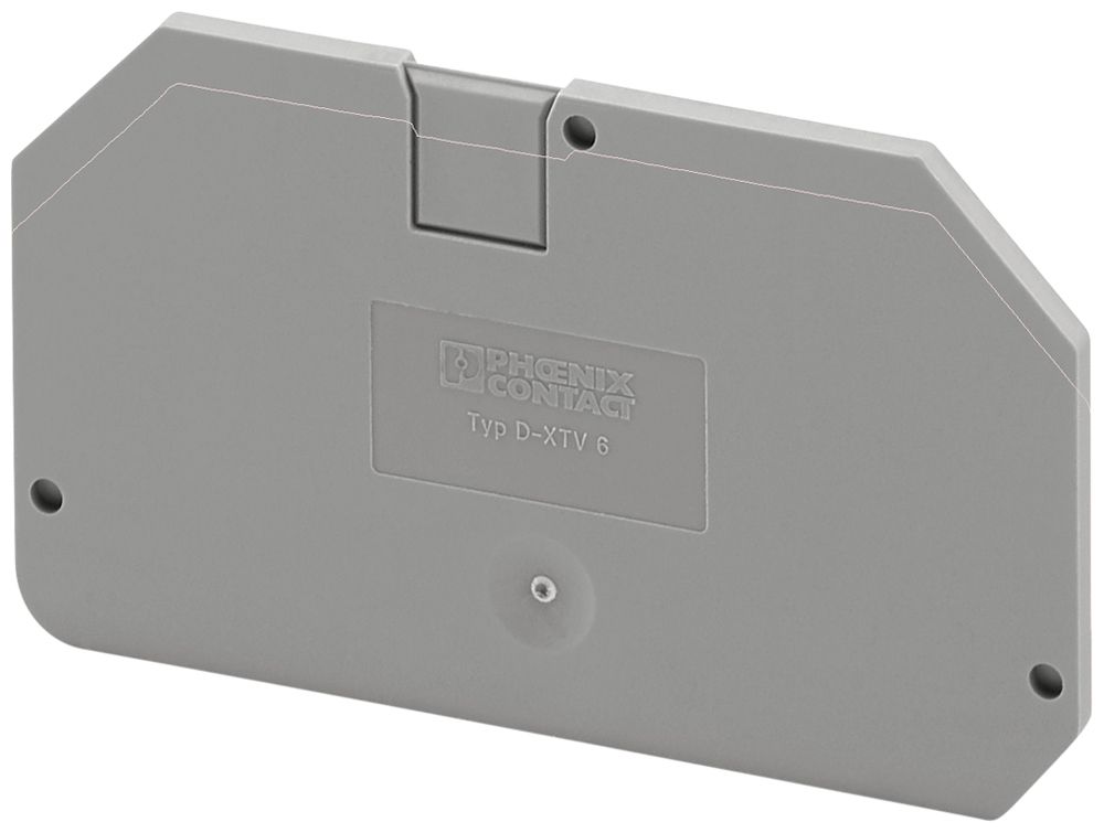 Piastra terminale PX D-XTV 6 62.8×2.2×36mm grigio
