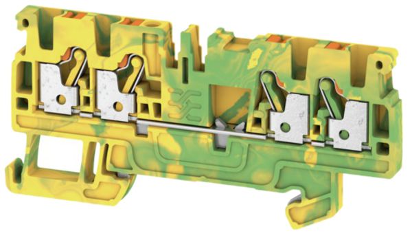 Borne de protection Weidmüller A4C PUSH IN 2.5mm² 4 connex.vert/jaune