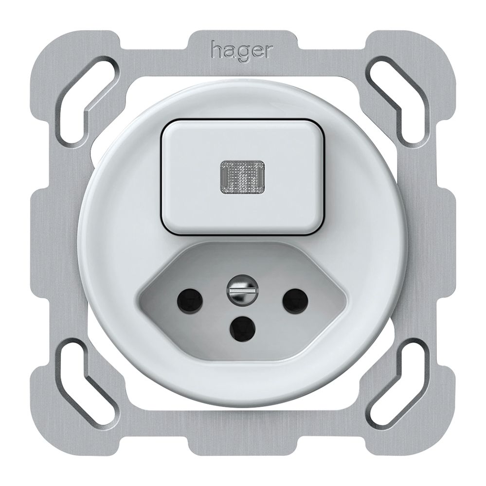 UP-Kombination origin Sch 6 + 1×Typ 13 77×77mm beleuchtet weiss