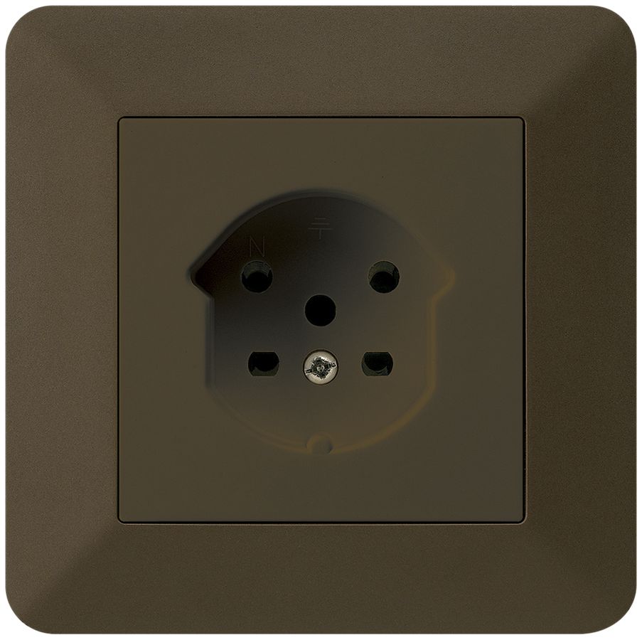 UP-Steckdose HA kallysto.trend Typ 15 mit Steckklemmen braun