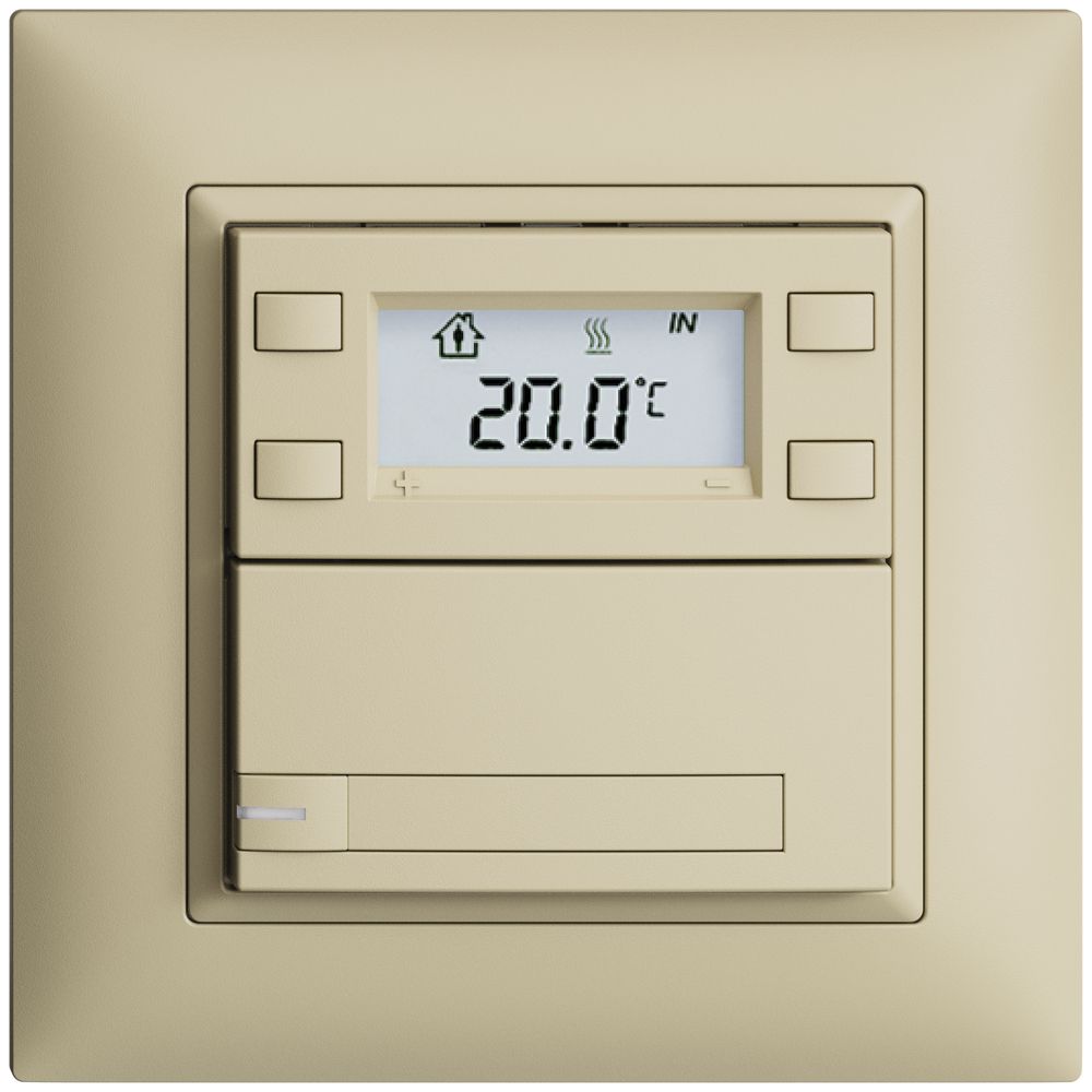 Poussoir RTH ENC KNX 1× EDIZIOdue FMI vanille, avec pap.+LED RGB