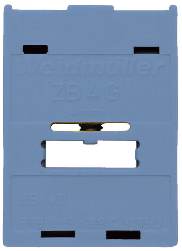 Vite staffa Weidmüller ZB 4G BL per barra collectrice, PA blu