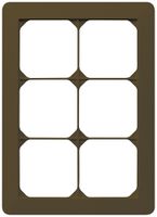 UP-Abdeckrahmen kallysto.trend 3×2 braun 154×214mm