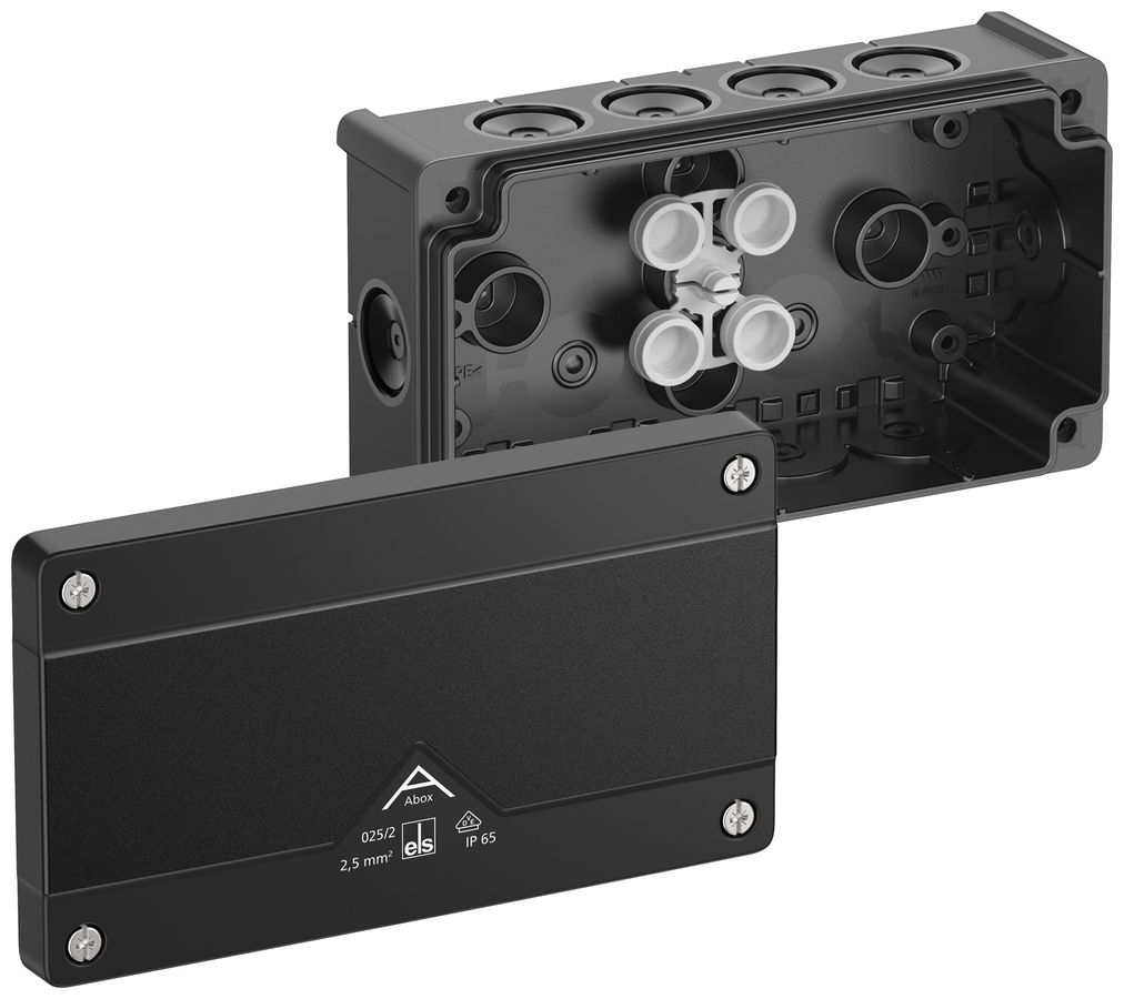 AP-Abzweigdose Spelsberg Abox 025/2-L/sw 87×152×52mm IP66 sz