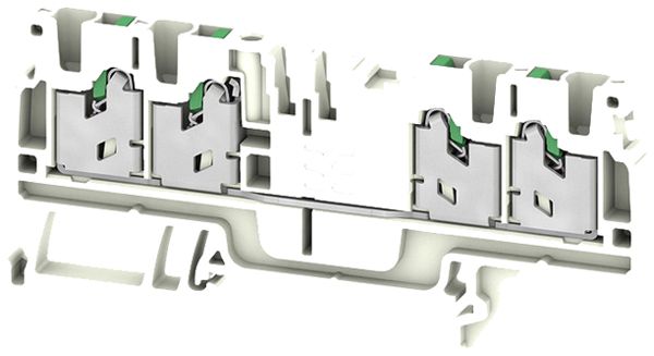 Borne de passage joignable WM S4C 2.5mm² 24A 800V ressort 4×1 DIN35 bc