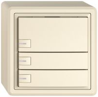 AP-Universaltaster EDIZIO.liv UNI SNAPFIX® 12…48V m.LED blau 3× 1-Tbed.cr