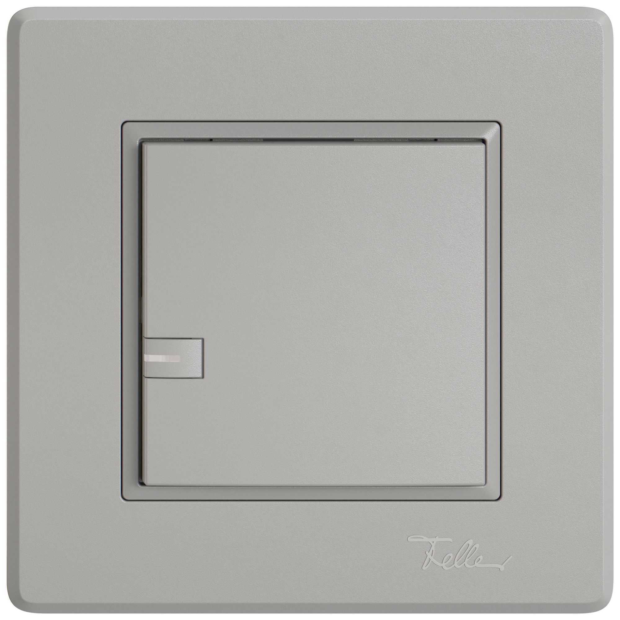 Poussoir universel ENC EDIZIO.liv UNI SNAPFIX® 12…48V a.LED bleu 1× comm.1T grc