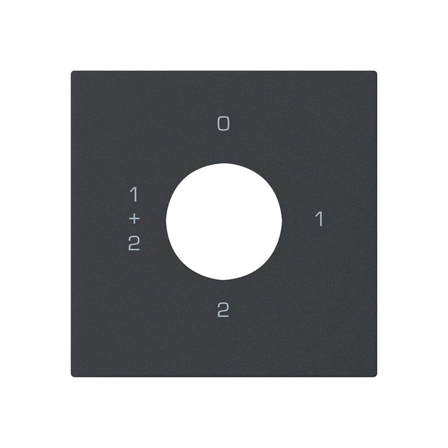Kit frontale per interruttore a chiave S1 60×60mm kallysto 0-1-1+2-2 nero