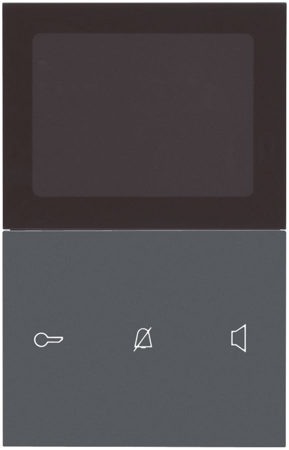 Poste vidéo intérieure AP Hager elcom.touch confort 2-fils, anthracite