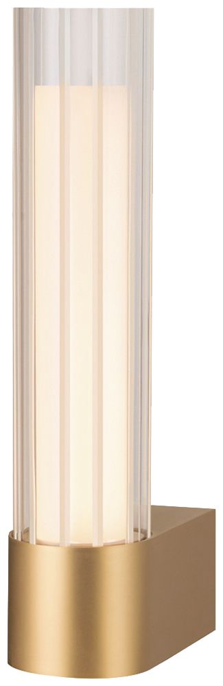 Applique LED SLV LYGANT single 8W 560lm 3000K IP44 326×75mm ottone