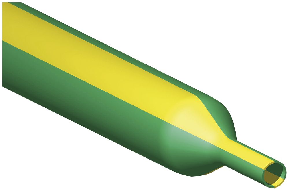 Gaine rétractable CIMCO 2:1 Ø19/9mm box 5m à paroi mince vert/jaune