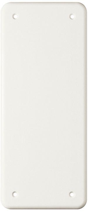 Abdeckplatte Feller, 3×1, ohne Bohrung, weiss