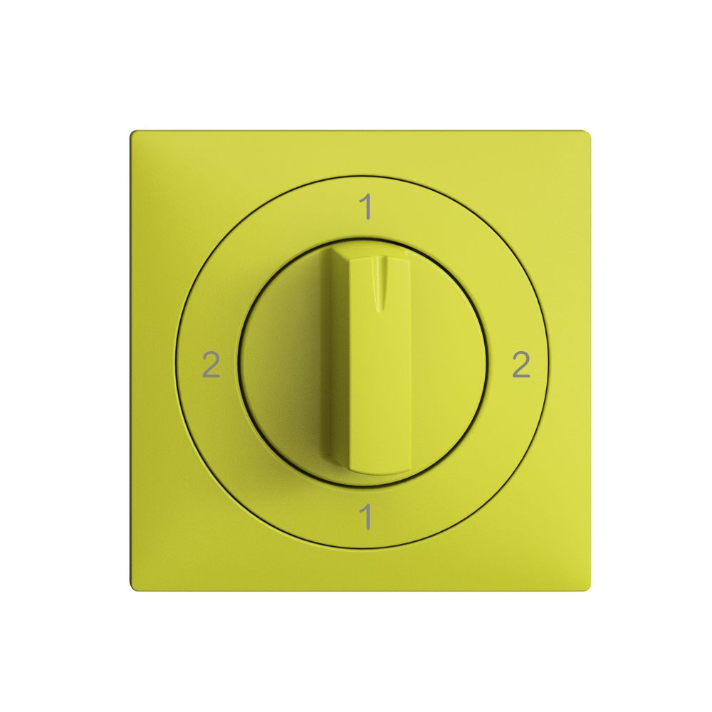Frontset EDIZIOdue 2-1-2-1 lemon 60×60mm für Drehschalter