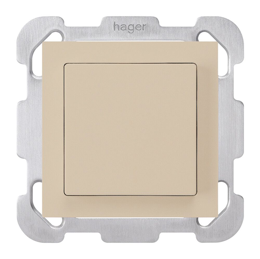 UP-Schalter kallysto 6/1L beige mit Befestigungsplatte
