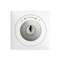 UP-Schwenktaster 0<->1 EDIZIOdue weiss mit Sicherheitsschloss