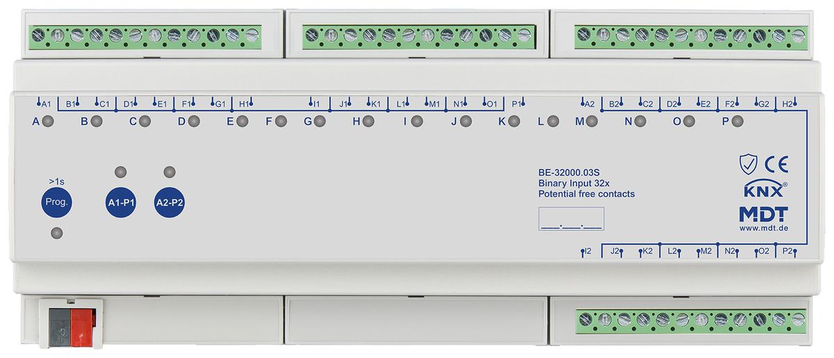 Ingresso binario KNX AMD MDT BE-32000.03S 32×ingr IN:12V 12UM