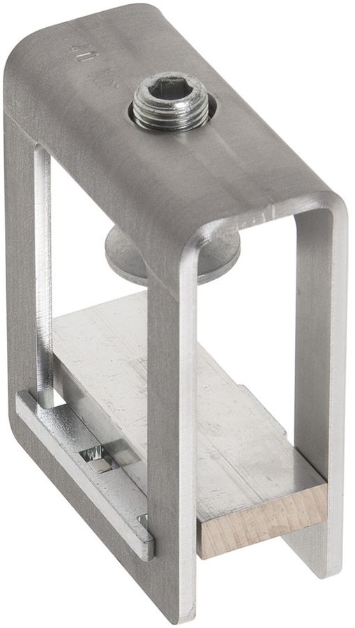 Morsetto di contatto su profilo T/2×T guide laminate Cu/spazio serraggio 51×21mm