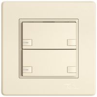 UP-Universaltaster EDIZIO.liv UNI SNAPFIX® m.LED RGB 2× 2-Tbed.cr